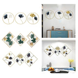 Maxbell 3x Leaves Wall Sculpture Craft Wall Hanging Decoration for Backdrop Office StyleA