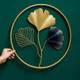 Maxbell 3x Leaves Wall Sculpture Craft Wall Hanging Decoration for Backdrop Office StyleA