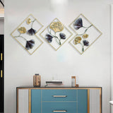 Maxbell 3x Leaves Wall Sculpture Craft Wall Hanging Decoration for Backdrop Office StyleD