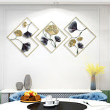 Maxbell 3x Leaves Wall Sculpture Craft Wall Hanging Decoration for Backdrop Office StyleD