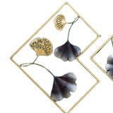 Maxbell 3x Leaves Wall Sculpture Craft Wall Hanging Decoration for Backdrop Office StyleD
