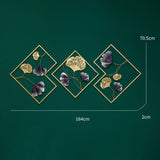 Maxbell 3x Leaves Wall Sculpture Craft Wall Hanging Decoration for Backdrop Office StyleD