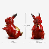 Maxbell Porcelain Rabbit Figurines Decoration Accessories Handcraft Desktop Office Standing