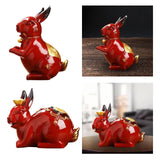 Maxbell Porcelain Rabbit Figurines Decoration Accessories Handcraft Desktop Office Standing