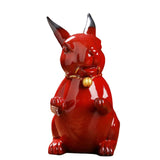 Maxbell Porcelain Rabbit Figurines Decoration Accessories Handcraft Desktop Office Standing
