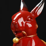 Maxbell Porcelain Rabbit Figurines Decoration Accessories Handcraft Desktop Office Standing
