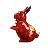 Maxbell Porcelain Rabbit Figurines Decoration Accessories Handcraft Desktop Office Standing