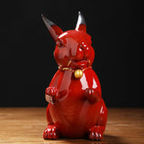 Maxbell Porcelain Rabbit Figurines Decoration Accessories Handcraft Desktop Office Standing