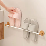 Maxbell Slippers Organizer Punch Free Slippers Rack for Bedroom Cabinet Home white 55cm