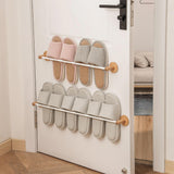 Maxbell Slippers Organizer Punch Free Slippers Rack for Bedroom Cabinet Home white 55cm