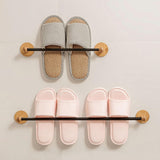 Maxbell Slippers Organizer Punch Free Slippers Rack for Bedroom Cabinet Home black 70cm