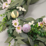 Maxbell Easter Egg Garland Front Door Festival Props 17.72inch Eucalyptus Wreath