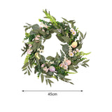 Maxbell Easter Egg Garland Front Door Festival Props 17.72inch Eucalyptus Wreath