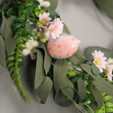 Maxbell Easter Egg Garland Front Door Festival Props 17.72inch Eucalyptus Wreath