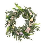 Maxbell Easter Egg Garland Front Door Festival Props 17.72inch Eucalyptus Wreath