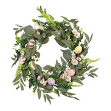 Maxbell Easter Egg Garland Front Door Festival Props 17.72inch Eucalyptus Wreath