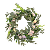 Maxbell Easter Egg Garland Front Door Festival Props 17.72inch Eucalyptus Wreath
