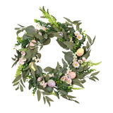 Maxbell Easter Egg Garland Front Door Festival Props 17.72inch Eucalyptus Wreath