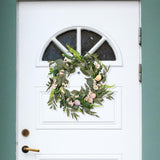 Maxbell Easter Egg Garland Front Door Festival Props 17.72inch Eucalyptus Wreath