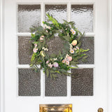 Maxbell Easter Egg Garland Front Door Festival Props 17.72inch Eucalyptus Wreath