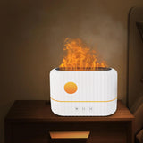Maxbell Portable Flame Air Humidifier 200ml Essential Oil Diffusers for Office White