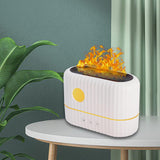 Maxbell Portable Flame Air Humidifier 200ml Essential Oil Diffusers for Office White