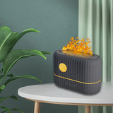 Maxbell Portable Flame Air Humidifier 200ml Essential Oil Diffusers for Office Gray