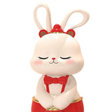 Maxbell Bunny Figurine Miniature Ornament Rabbit Statue for Office Shelf Decorative 7.2cmx8.5cmx18cm