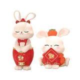 Maxbell Bunny Figurine Miniature Ornament Rabbit Statue for Office Shelf Decorative 7.2cmx8.5cmx18cm