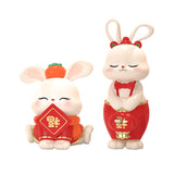 Maxbell Bunny Figurine Miniature Ornament Rabbit Statue for Office Shelf Decorative 7.2cmx8.5cmx18cm