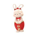 Maxbell Bunny Figurine Miniature Ornament Rabbit Statue for Office Shelf Decorative 7.2cmx8.5cmx18cm