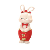 Maxbell Bunny Figurine Miniature Ornament Rabbit Statue for Office Shelf Decorative 7.2cmx8.5cmx18cm