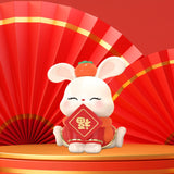 Maxbell Bunny Figurine Miniature Ornament Rabbit Statue for Office Shelf Decorative 9.7cmx8.2cmx11.2cm