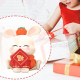 Maxbell Bunny Figurine Miniature Ornament Rabbit Statue for Office Shelf Decorative 9.7cmx8.2cmx11.2cm