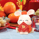 Maxbell Bunny Figurine Miniature Ornament Rabbit Statue for Office Shelf Decorative 9.7cmx8.2cmx11.2cm