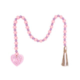 Maxbell Rustic Wood Bead Garland Pendant W/Tassels for Dining Room Dorm Decorations