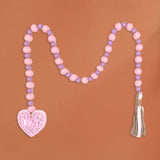 Maxbell Rustic Wood Bead Garland Pendant W/Tassels for Dining Room Dorm Decorations