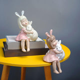 Maxbell Creative Girl Figurine Ornament Sculpture Art for Wedding Decor white