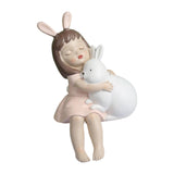 Maxbell Creative Girl Figurine Ornament Sculpture Art for Wedding Decor white