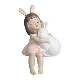 Maxbell Creative Girl Figurine Ornament Sculpture Art for Wedding Decor white