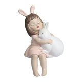 Maxbell Creative Girl Figurine Ornament Sculpture Art for Wedding Decor white