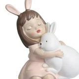 Maxbell Creative Girl Figurine Ornament Sculpture Art for Wedding Decor white