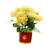 Maxbell Artificial Flowers in Pot Simulation Flower Bonsai Bouquet for Home Decor Yellow