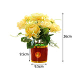 Maxbell Artificial Flowers in Pot Simulation Flower Bonsai Bouquet for Home Decor Yellow