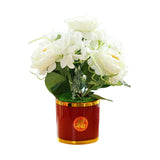 Maxbell Artificial Flowers in Pot Simulation Flower Bonsai Bouquet for Home Decor White