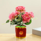 Maxbell Artificial Flowers in Pot Simulation Flower Bonsai Bouquet for Home Decor Pink