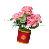Maxbell Artificial Flowers in Pot Simulation Flower Bonsai Bouquet for Home Decor Pink