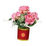 Maxbell Artificial Flowers in Pot Simulation Flower Bonsai Bouquet for Home Decor Pink