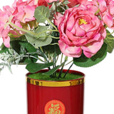 Maxbell Artificial Flowers in Pot Simulation Flower Bonsai Bouquet for Home Decor Pink