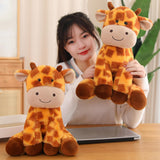 Maxbell Cartoon Deer Plush Doll Comfortable for Cabinet Living Room Home Decorations 25cm